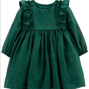 Carter’s Holiday Ruffle Dress 0-3 months